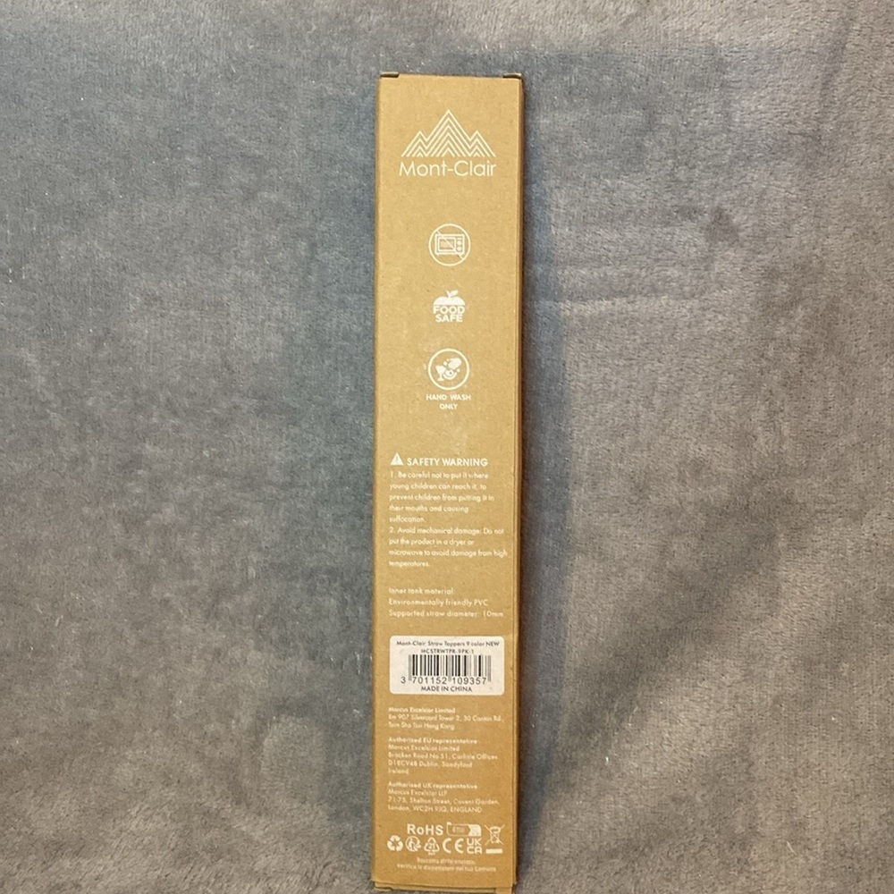 🏷️‼️5/$25🏷️‼️🌸MONT-CLAIR🌸9 Flower Silicone Straw Toppers/NIB - Picture 6 of 6